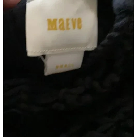 Anthropologie Maeve Abilene Dress Black Gold Shimmer Tassel Crochet Midi ALine S - Picture 7 of 9